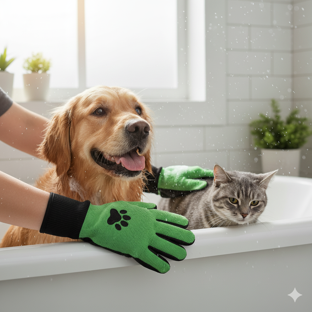 Benat Pets. Dog Bath Towel Double Drop Pocket Design