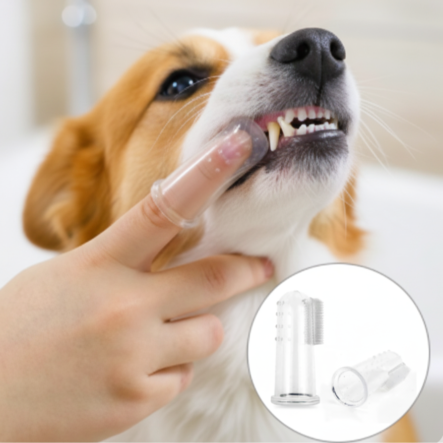 Revolutionary Soft Silicone Finger Toothbrush for Dogs and Cats - Eliminate Bad Breath and Tartar with Ease!