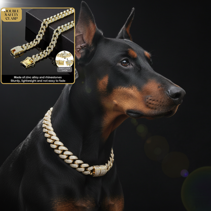 Dog Chain Collar Luxury Gold Pet Metal Chain Collar for Small Medium Large Dogs Cats Pet Jewelry Necklace Accessorie