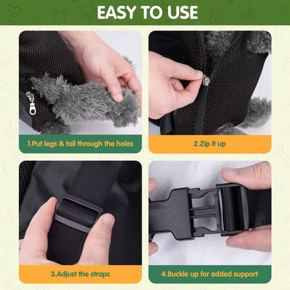 Adjustable Dog Front Carrier Legs Out Dog Backpack Carrier Pet Carrier Backpack for Small Dogs Cats and Puppies