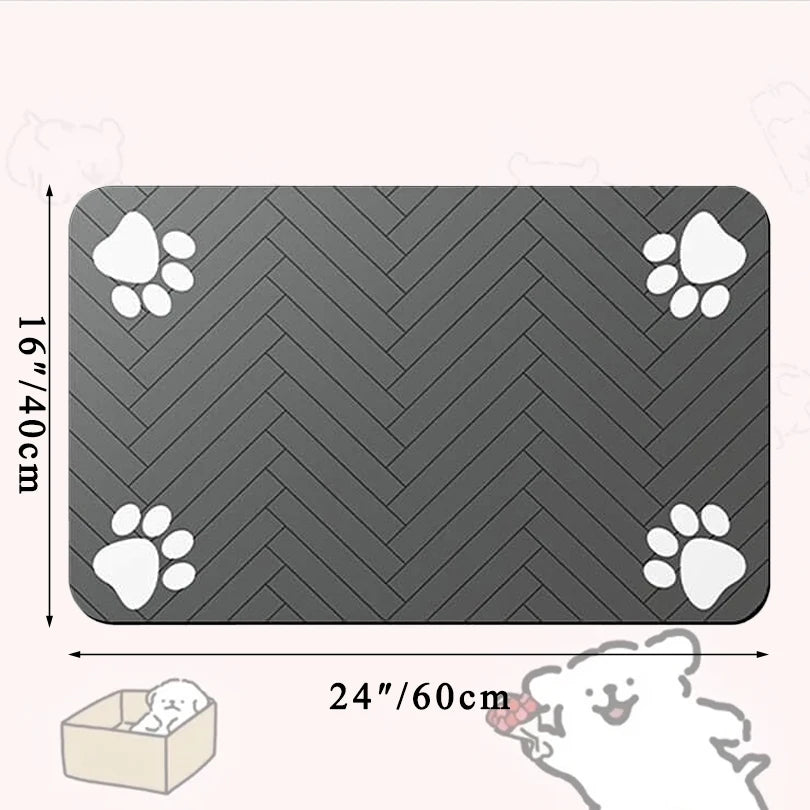 Premium Waterproof Pet Feeding Mat - Quick Dry, Anti-Slip, and Stain-Resistant for Dogs and Cats