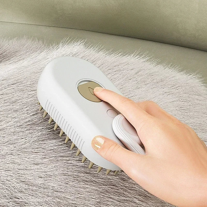 Transform Your Pet's Grooming Routine with the 3-in-1 Steam Pet Brush: Effortless Hair Removal, Massage, and Cleanliness for Cats and Dogs