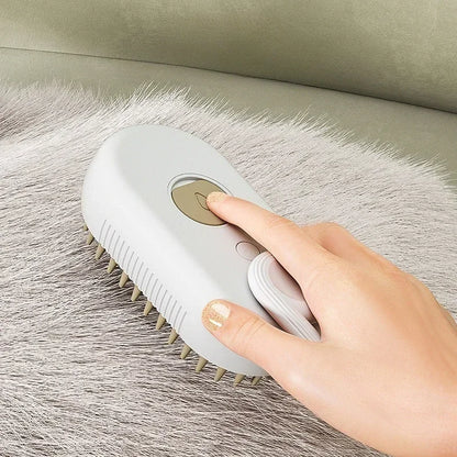 Transform Your Pet's Grooming Routine with the 3-in-1 Steam Pet Brush: Effortless Hair Removal, Massage, and Cleanliness for Cats and Dogs