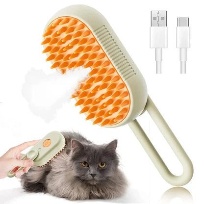 Transform Your Pet's Grooming Routine with the 3-in-1 Steam Pet Brush: Effortless Hair Removal, Massage, and Cleanliness for Cats and Dogs