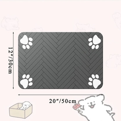 Premium Waterproof Pet Feeding Mat - Quick Dry, Anti-Slip, and Stain-Resistant for Dogs and Cats