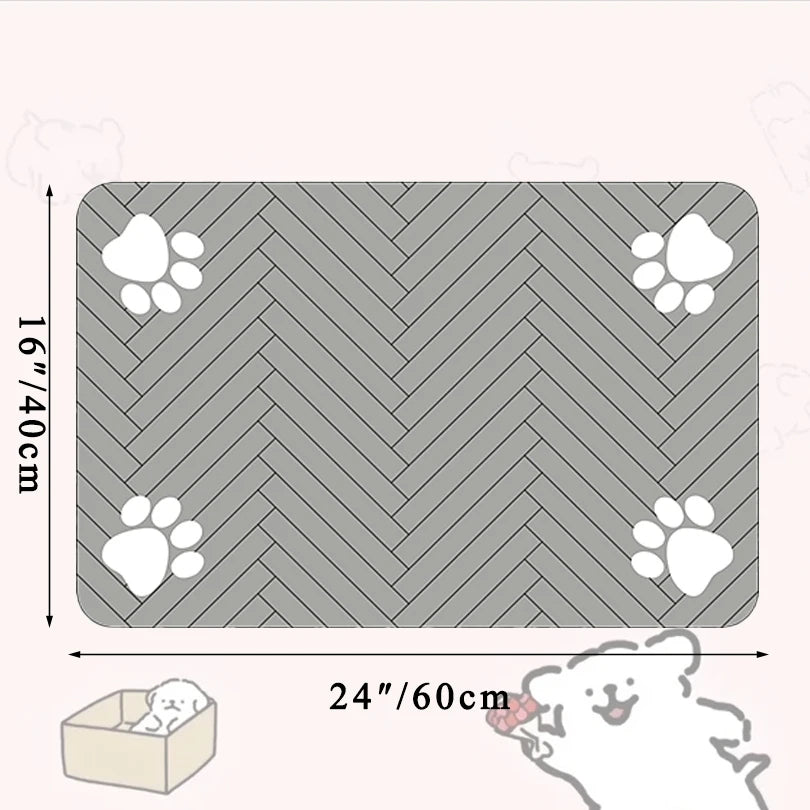 Premium Waterproof Pet Feeding Mat - Quick Dry, Anti-Slip, and Stain-Resistant for Dogs and Cats