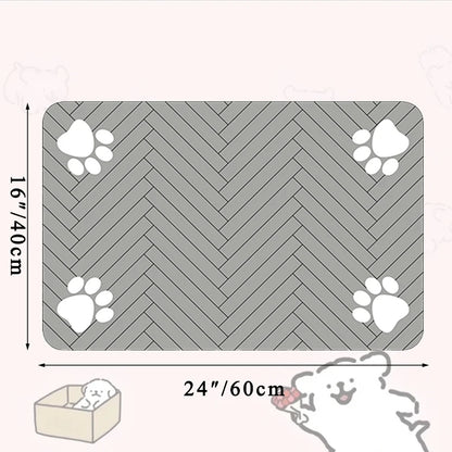 Premium Waterproof Pet Feeding Mat - Quick Dry, Anti-Slip, and Stain-Resistant for Dogs and Cats