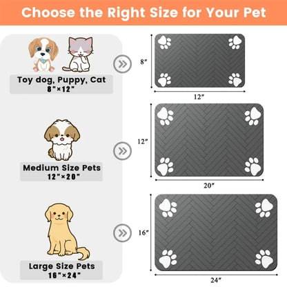Premium Waterproof Pet Feeding Mat - Quick Dry, Anti-Slip, and Stain-Resistant for Dogs and Cats