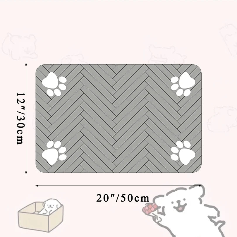 Premium Waterproof Pet Feeding Mat - Quick Dry, Anti-Slip, and Stain-Resistant for Dogs and Cats