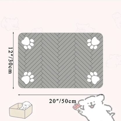 Premium Waterproof Pet Feeding Mat - Quick Dry, Anti-Slip, and Stain-Resistant for Dogs and Cats